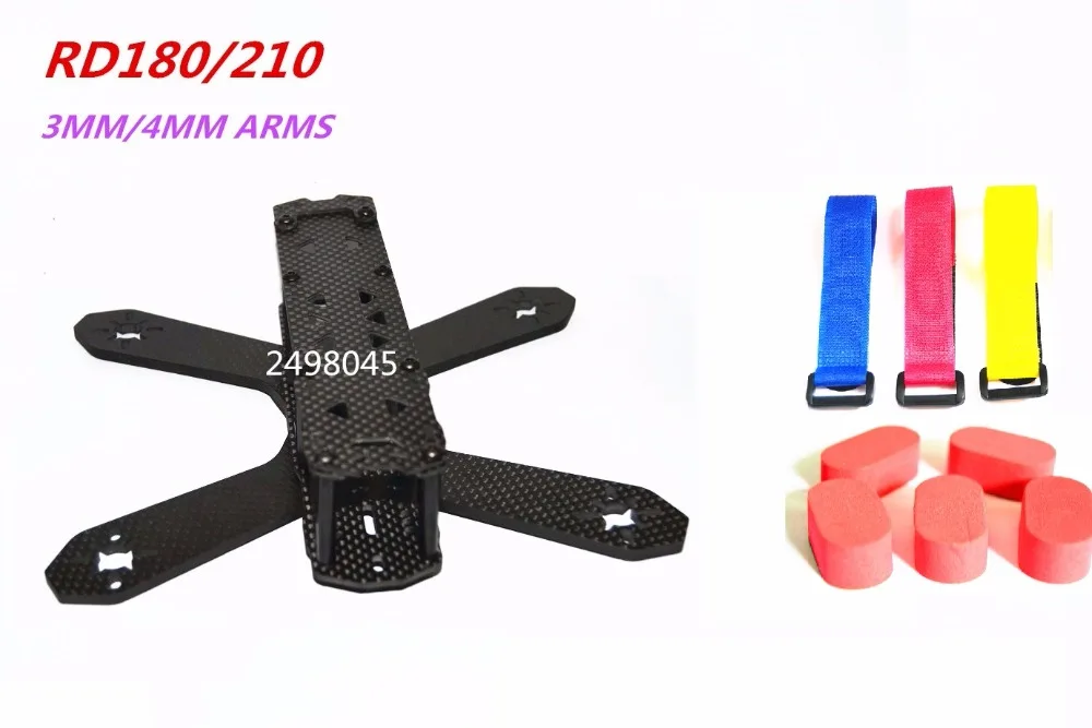 RD 180/210 мм DIY мини Дрон FPV Cross Racing из чистого углеродного волокна Frame3/4 arms RD180/210 QAV180/210