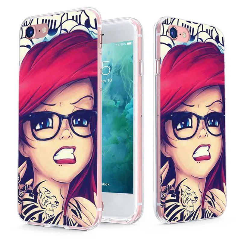 MLCRIYG мягкий телефон чехол для iPhone 6 S Plus 7 8 X TPU красочный матросский Татто Алиса