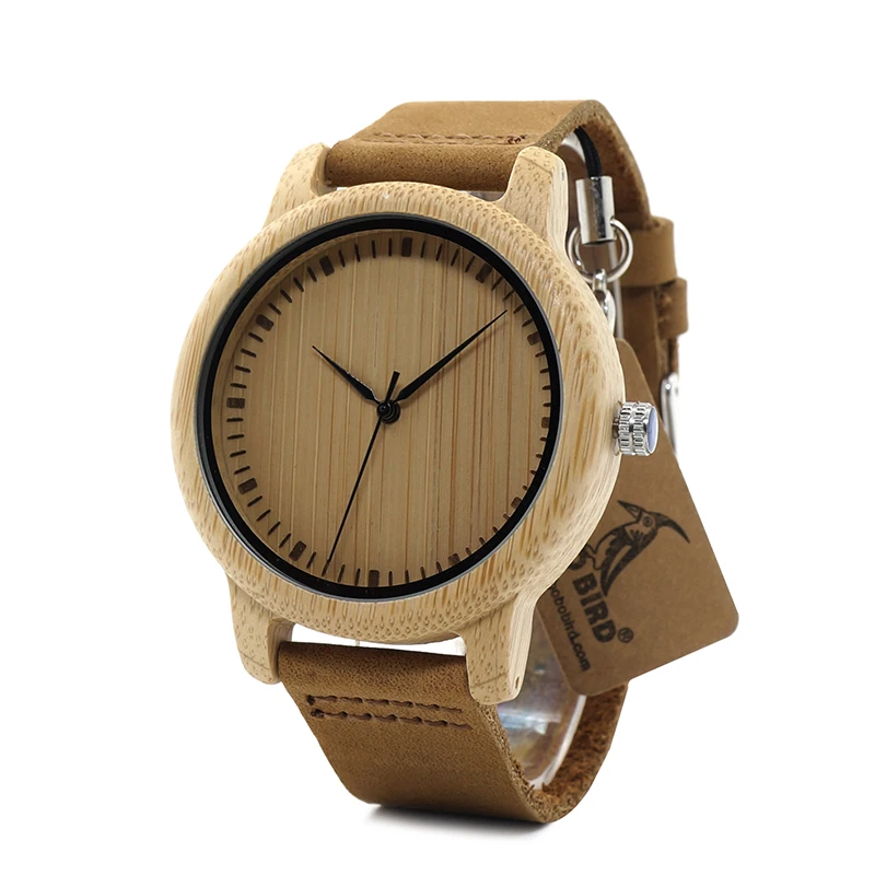 Часы BOBO BIRD WA15RU мужские круглые античные деревянные с кожаным ремешком|watch brand|watch