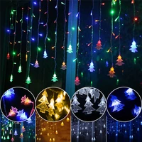 5m led icicle fairy string light christmas led garland wedding party fairy lights remote outdoor curtain garden patio decor