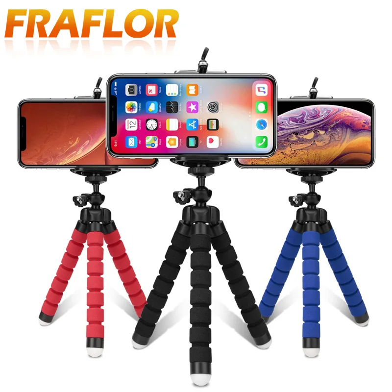 Гибкий мини штатив Осьминог с губкой и моноподом селфи Bluetooth дистанционный спуск