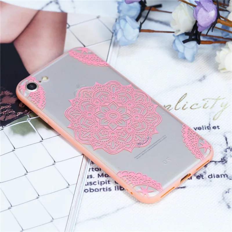 F11 Модный розовый сексуальный цветочный чехол для iPhone 6, 6 S, 5, 5s, SE, 6 PLus, задняя крышка с цветком, PC+ TPU, чехол для iPhone на X 8, 7 - Цвет: F11