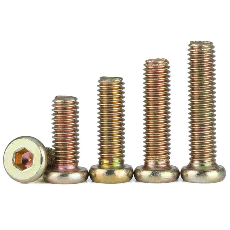 

M6 M8 Furniture Barrel Screws Zinc Plated Metric Threaded Flat Hex Drive Socket Cap Bolt Nuts