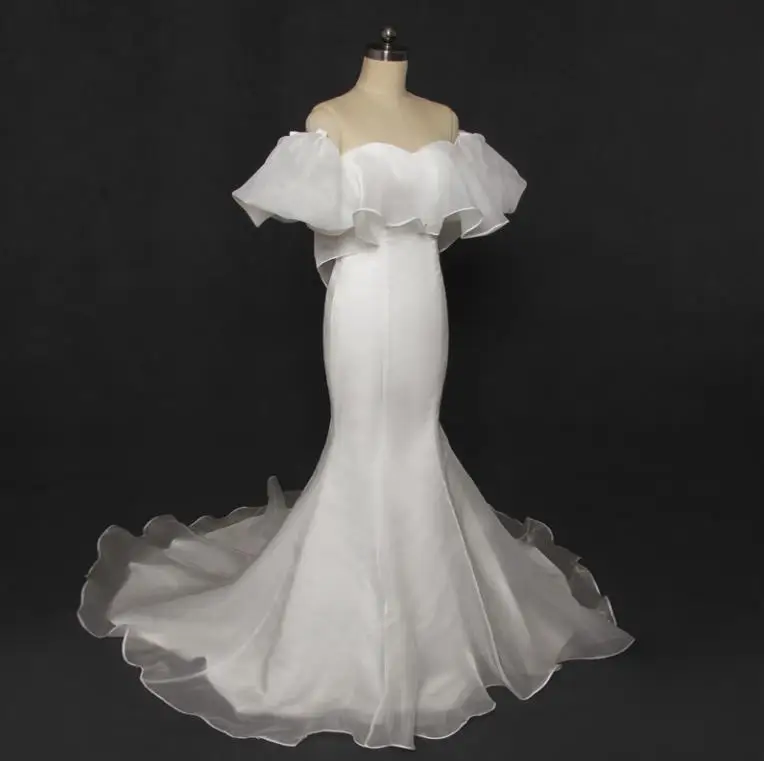 BANVASAC 2017 новые винтажные Свадебные платья русалки с оборками и вырезом лодочкой