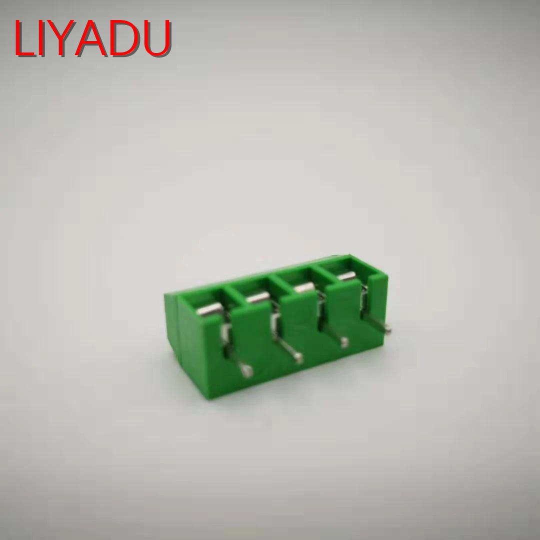 Зеленый 10 шт./лот KF301-4P Сращивание, винт типа PCB расстояние 5,0 соединительные клеммы, терминал синий/зеленый KF301 - Цвет: Зеленый