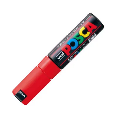 RED 1 шт. Uni Posca Краска Маркер-широкий Tip-8mm PC-8K 15 цветов для рисования краски - Цвет: RED