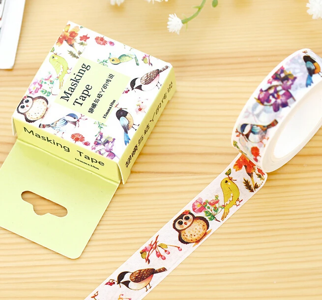 

20 pcs/lot Kawaii Cartoon Animal Design Adhesive Tape DIY Scrapbooking Sticker Label Masking Tape Stationery Supplies(tt-4861)