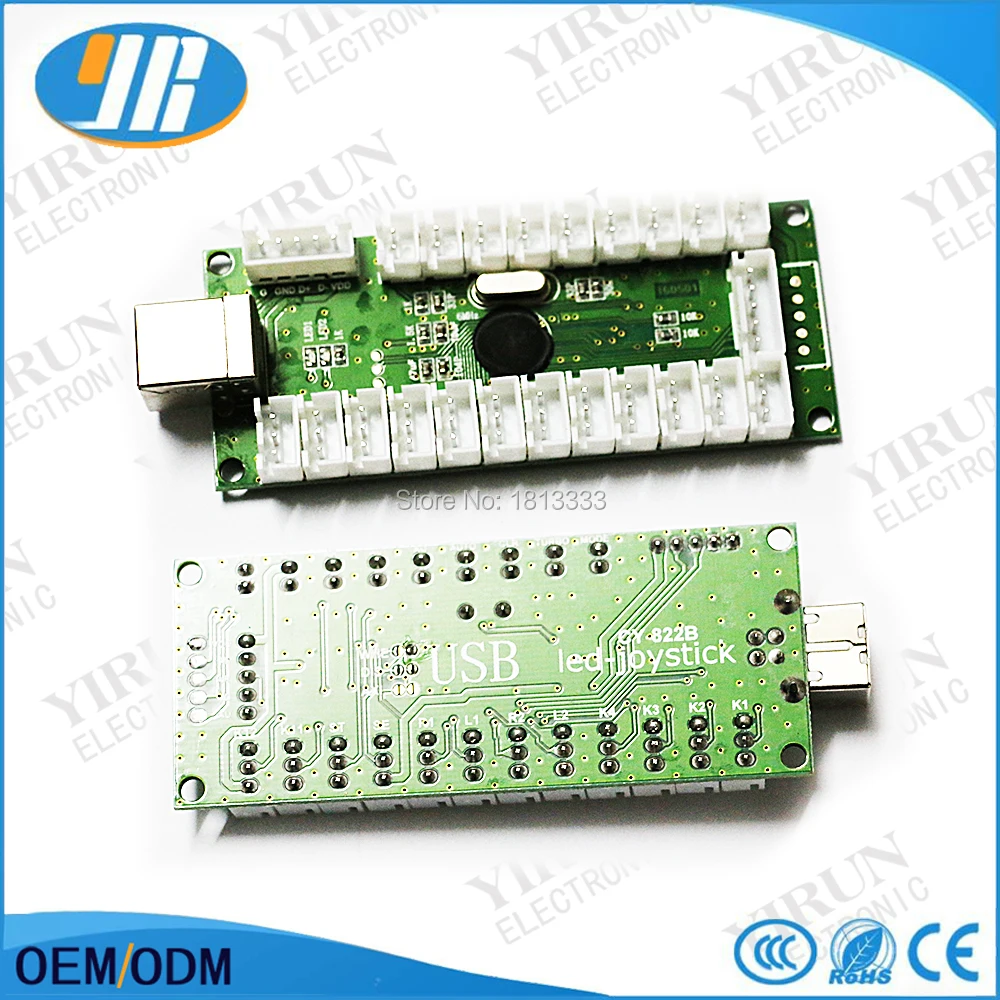Аркадный USB кодировщик с нулевой задержкой светодиодный джойстик для ПК аркадный