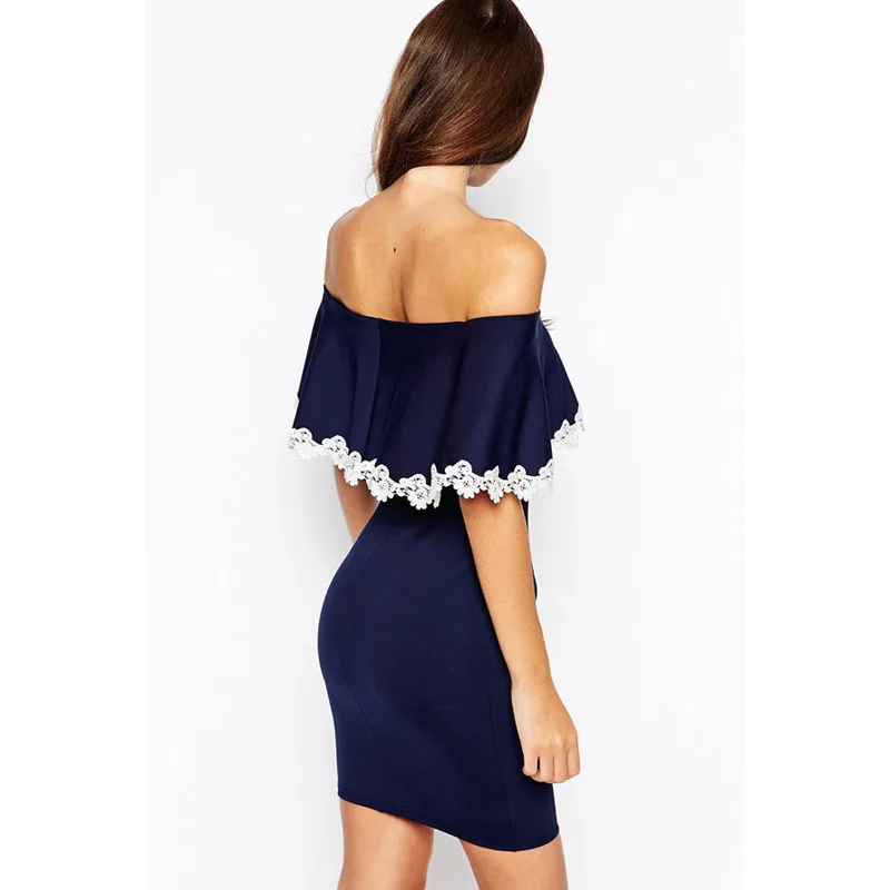 2016 Rushed Dress Style Vestidos De Fiesta Dilameng New Sleeveless Wrap Chest Lotus Leaf Collar Slim Package Hip 22026 | Женская одежда