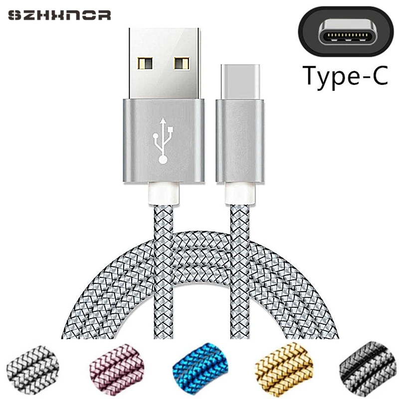 Быстрое зарядное устройство USB type C с металлической вилкой 1 м 2 для huawei p20 lite / mate 20