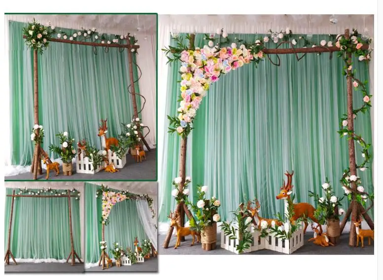 Элегантный розовый свадебный фон из органзы со льдом драпировка свадебные