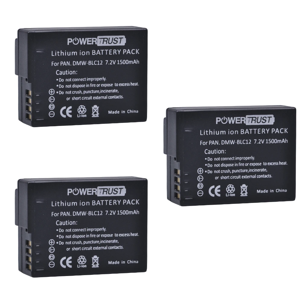 3 шт. батарея для фотоаппарата 1500 мАч|dmw blc12|blc12 batterydmw-blc12 battery |
