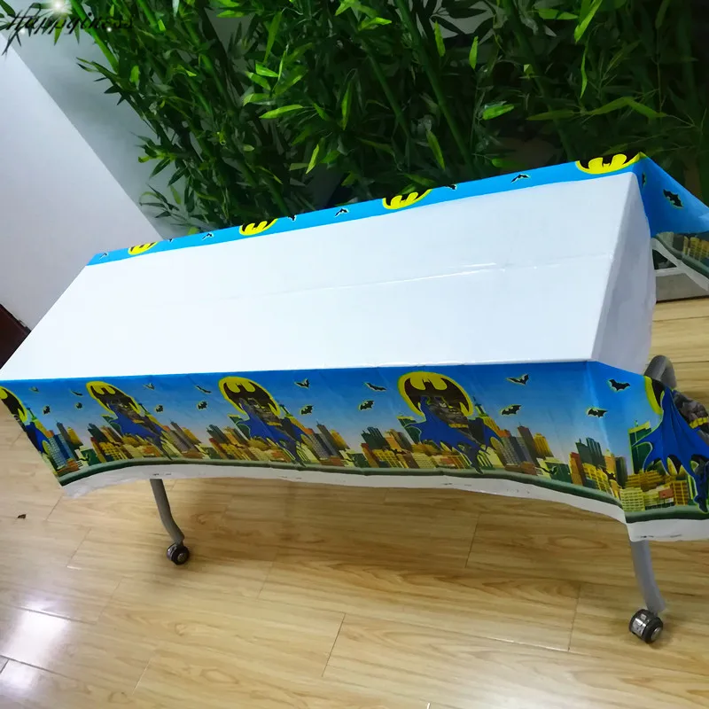 1pcs/lot batman tablecloths kids birthday party supplies table cover happy | Дом и сад