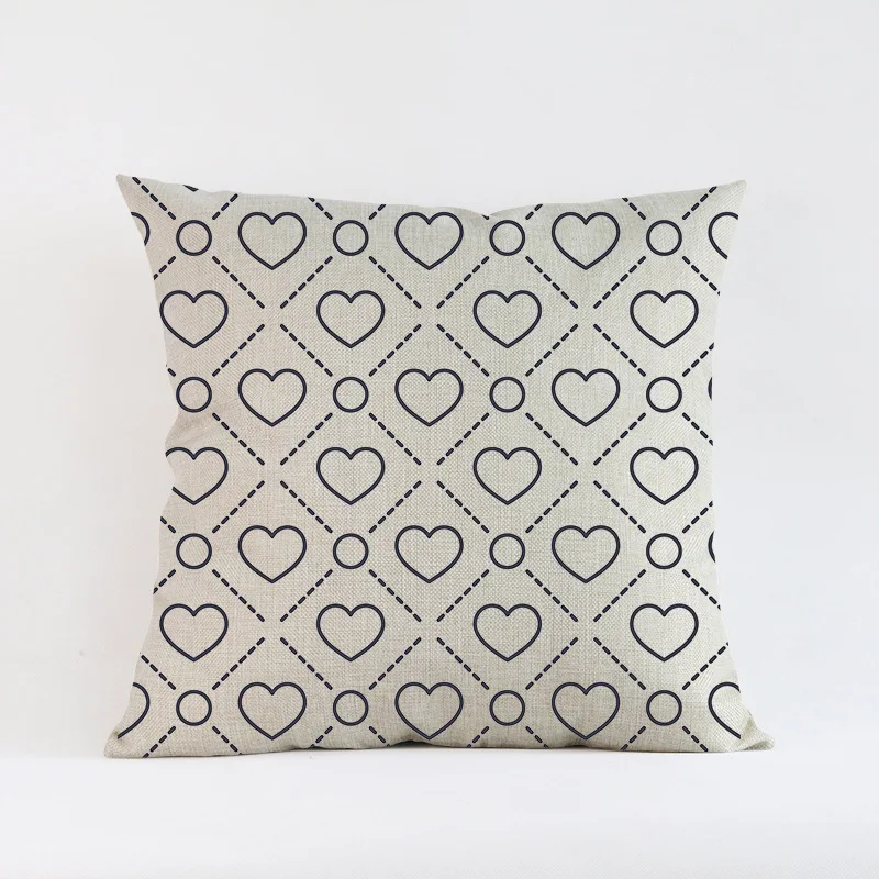 Креативная простая черно-серая полоска с узором для дивана автомобиля кофейни