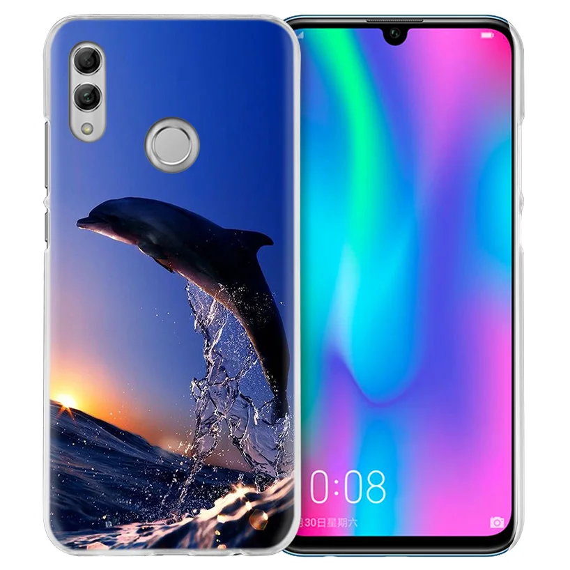 Симпатичные Дельфин чехол для huawei Honor 8X Y9 9 10 Lite Play 7C 8C 8S 8A фотоаппаратов моментальной печати 7S 7A Pro V20 20i Y6 Y7 Y5 Роскошный Жесткий чехол из ПК для телефона