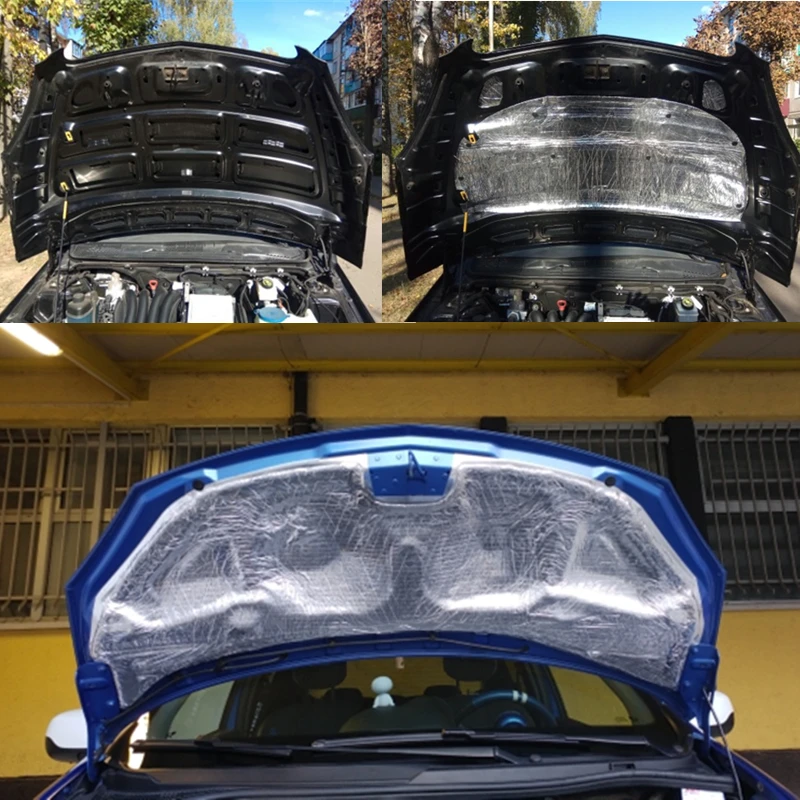 RASTP 140cm x100 см алюминиевая фольга автомобильный козырек экран двигателя тепловой
