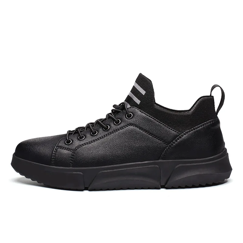 Fashion Men Casual Shoes High Help Sneakers 2019 New Hip-hop Ankle Boots Lace-Up Superstar black Male 108 | Обувь