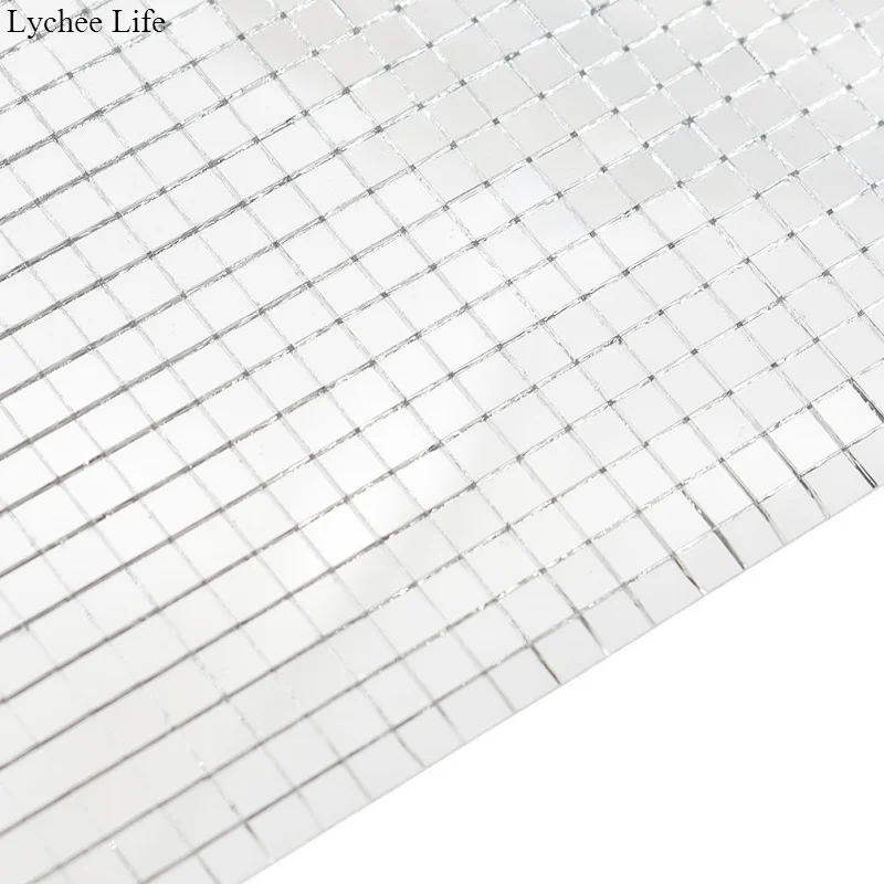 Lychee Life Серебряная самоклеющаяся стеклянная ручная Зеркальная Наклейка Инструменты Мини квадратные зеркала мозаичная плитка домашний декор