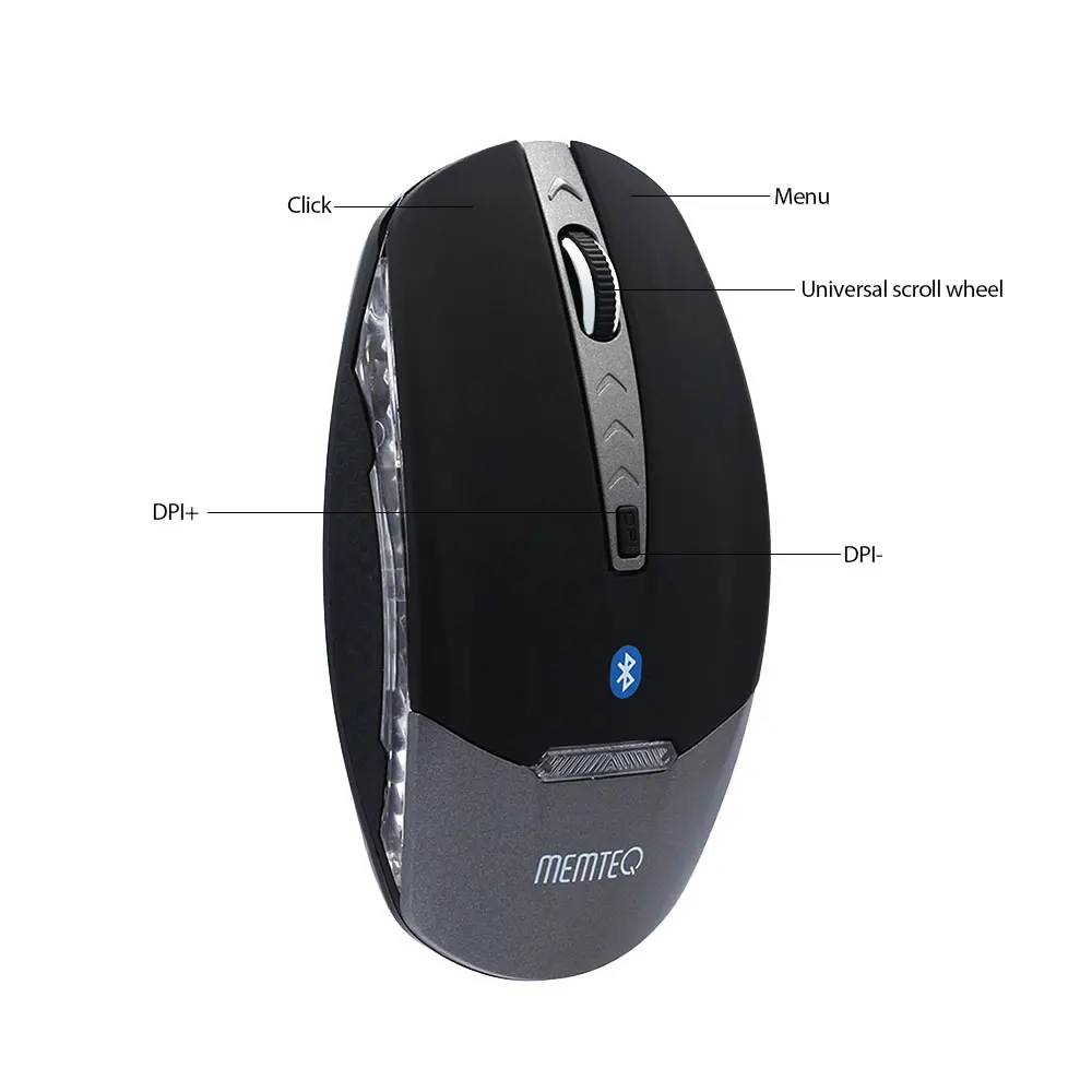 MEMTEQ Bluetooth мышь беспроводная мини компьютерная 4D 1600 dpi оптическая игровая