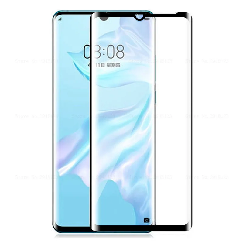 Black 5D полный клей изогнутый для huawei P30 P30 Pro P30 Lite чехол из закаленного стекла на Huavei P 30 Pro Light P30Pro P30lite 30Pro защитное стекло - Цвет: Black