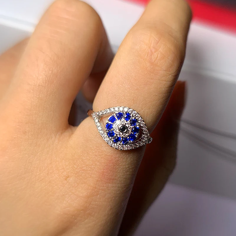 Младшее серебряное кольцо AAA кубический камень цирконий корейский стиль Женские