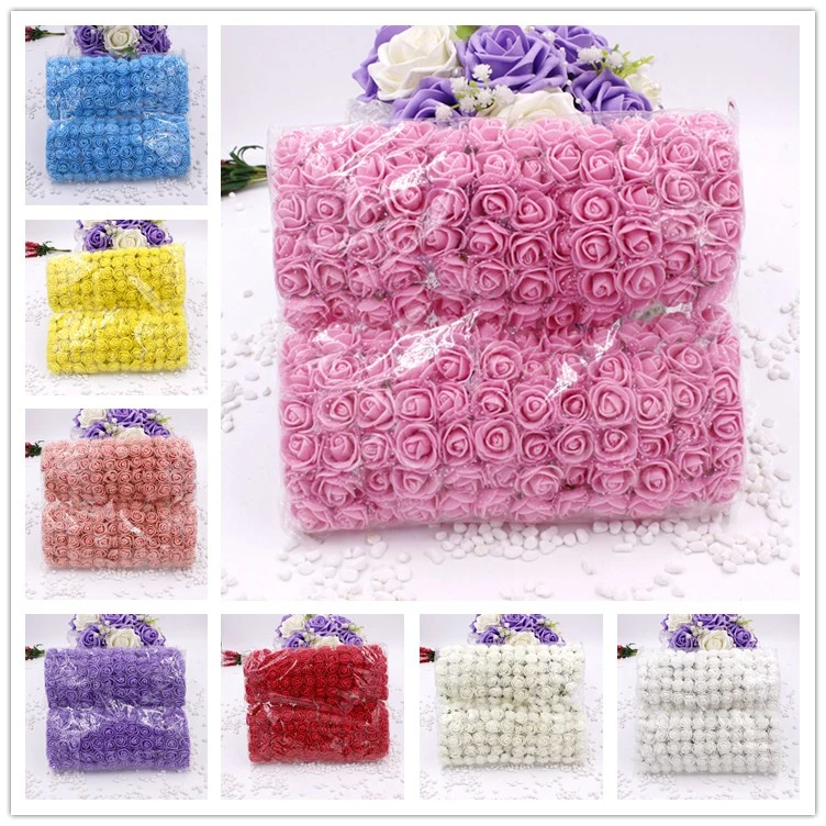 Лидер продаж 2 см Мини Искусственные поролоновые розы из полиэтилена корсажное