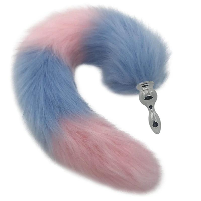 Stainless Steel Thread Anal Plug Long 40cm Artificial Hair Fox Tail Dilator for Couples Masturbation Toys H175F | Красота и здоровье