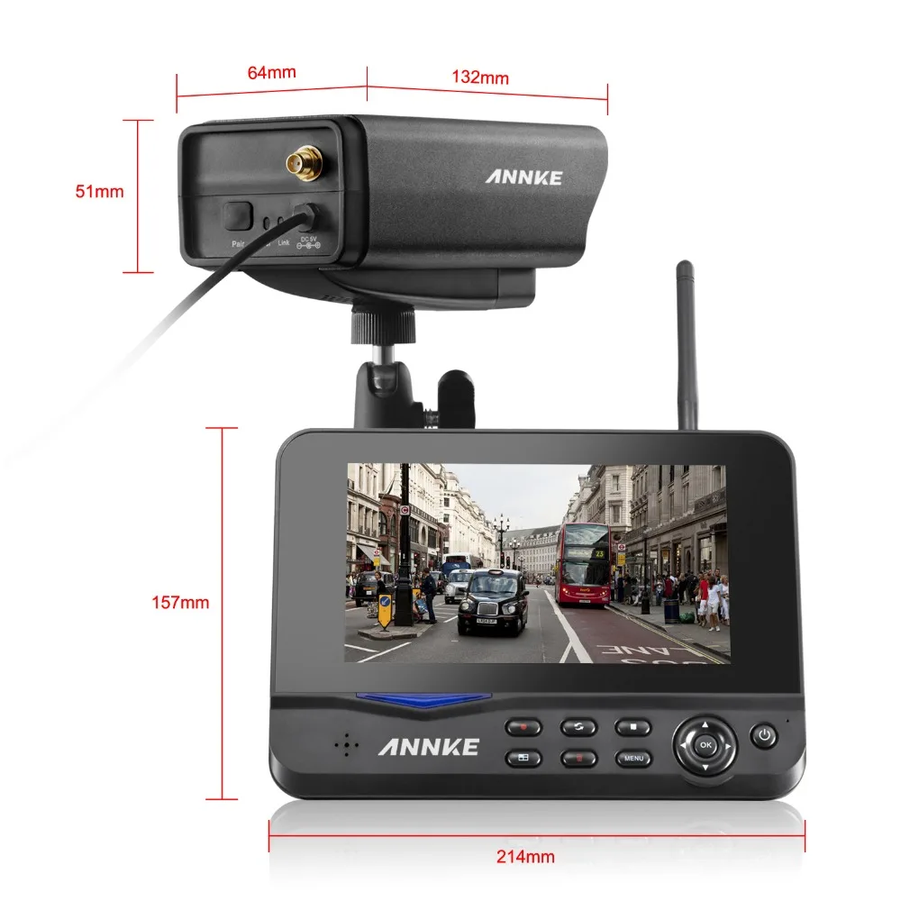ANNKE 4CH 7 дюймов TFT цифровая 2 4 г Беспроводной WI FI IP погодоустойчивая камера видео