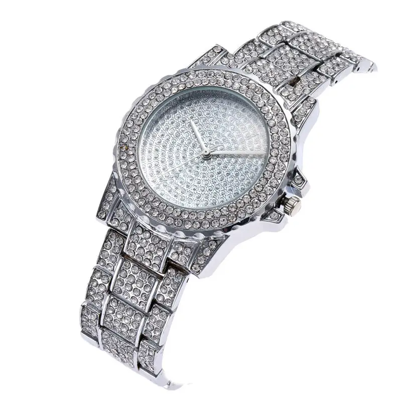 Женские часы relojes mujer Модные Аналоговые кварцевые наручные со стразами и ремешком