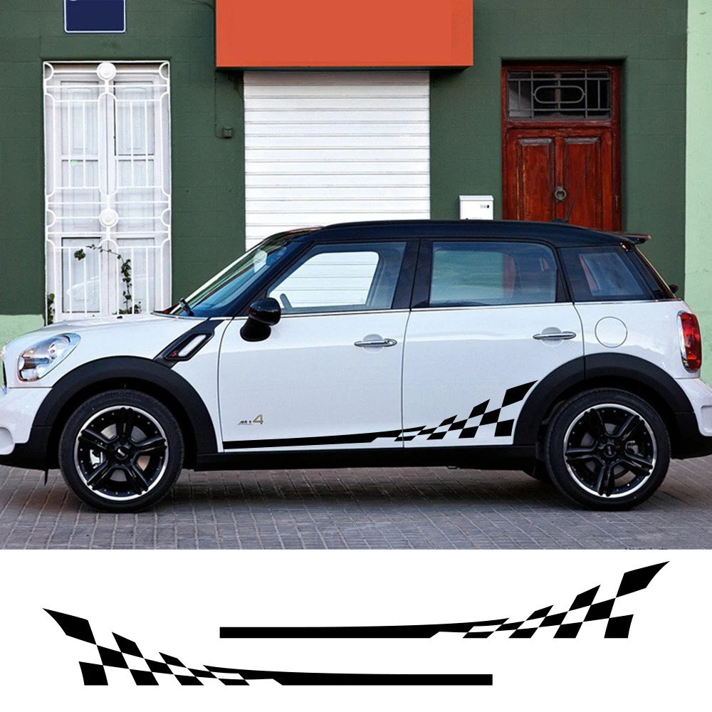 Наклейки для боковой юбки кузова автомобиля наклейки MINI Cooper S One JCW Countryman Clubman F54 F55