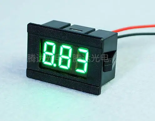 

Hot sale 0.36inch 1PC 2 Wire Green DC4.5-30V LED Panel digital display Voltage Meter Voltmeter 34mm*23mm*17mm