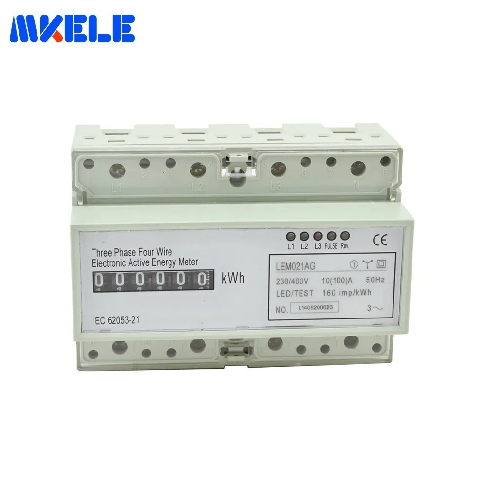 Makerele AC 60 Гц ваттметр din рейка MK LEM021GC портативный цифровой ЖК дисплей трехфазный