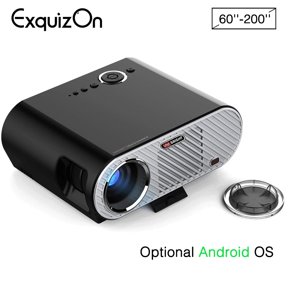 Exquizon GP90 проектор (опционально Android с поддержкой Bluetooth wifi AC3) 3200 люмен 1080P 1280*768
