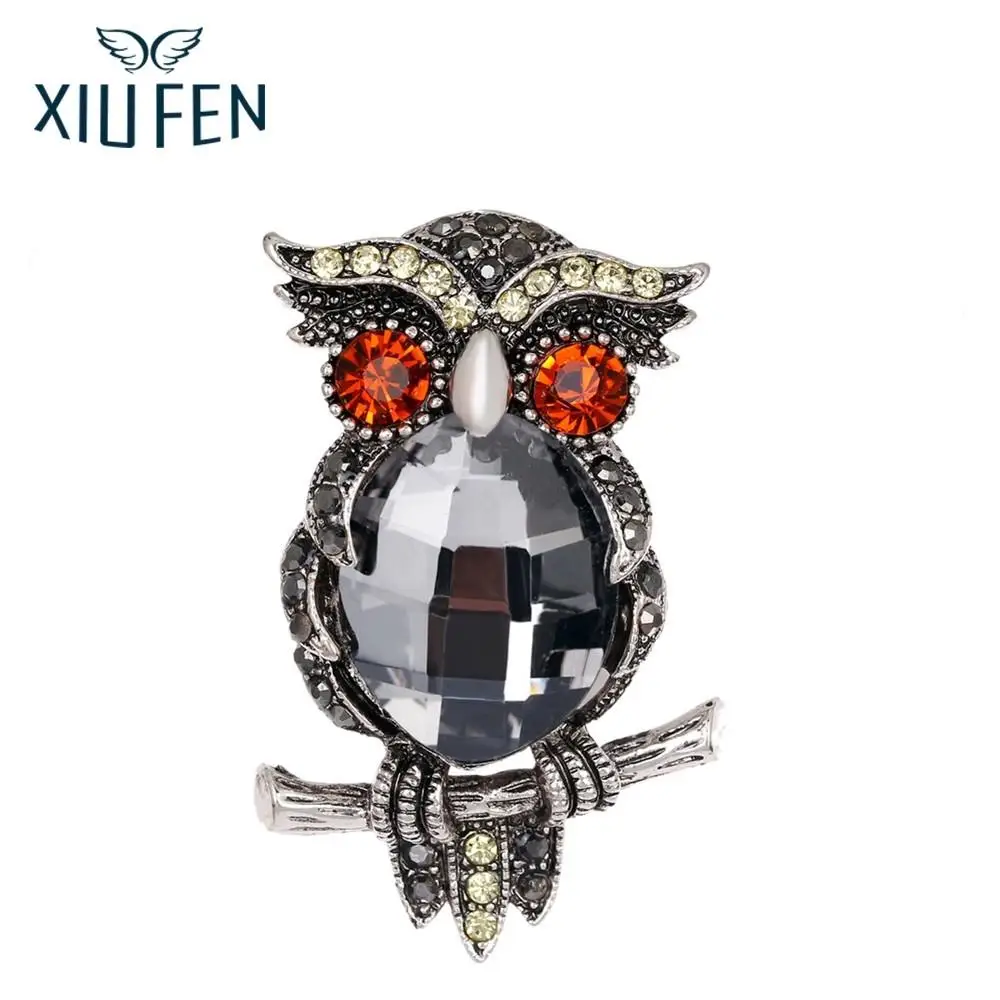 XIUFEN модные женские туфли для девочек изящные броши уникальный сова Shimmer