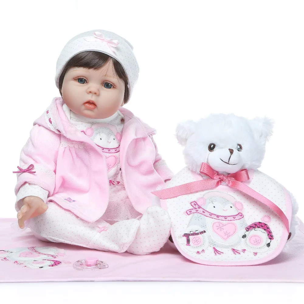 Высокое качество для новорожденных девочек Baby doll 22 дюйма 55 см Мягкое хлопковое