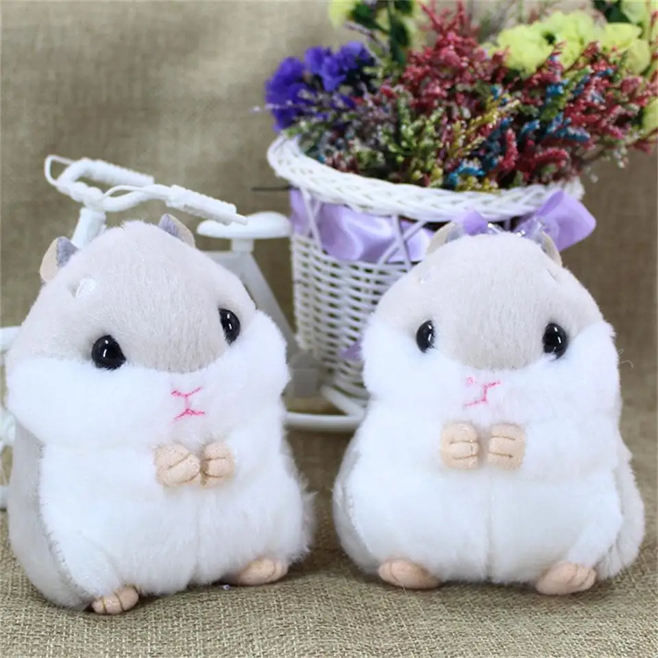 Gray Hamster Tronzo зазор, плюшевые игрушки для брелка, хомяк, собака, кролик, мягкая чучела, животное, кукла, брелок, игрушки, металлические мышцы, мужские брелки - Цвет: Gray Hamster