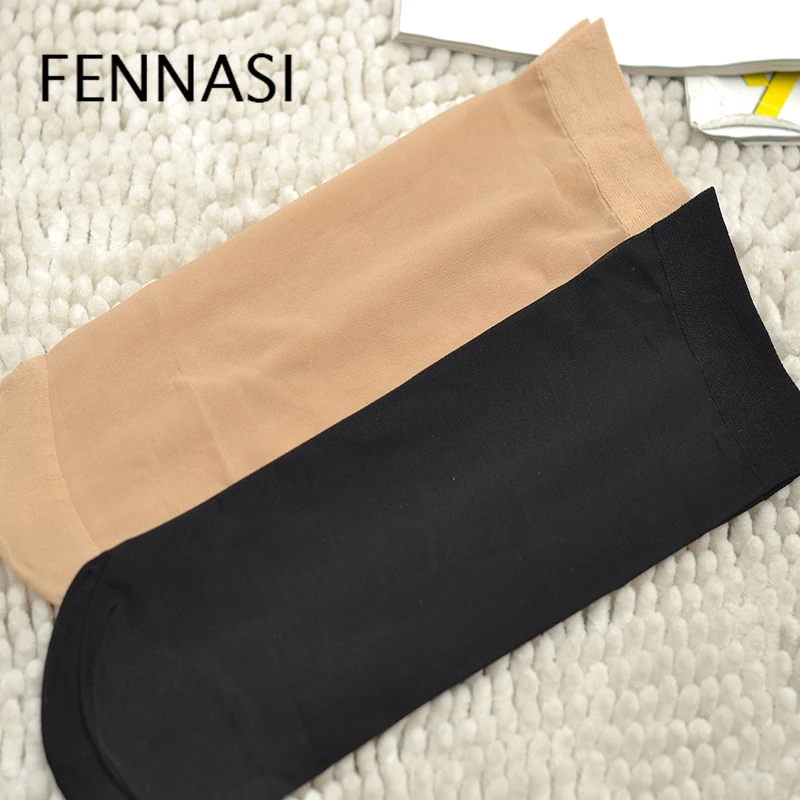 Женские шелковые носки FENNASI повседневные тонкие эластичные дышащие чулки