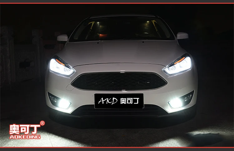 AKD автомобильный Стайлинг для Ford Focus фара- Focus 4 светодиодный головной фонарь H7 D2H Hid опция Angel Eye Bi Xenon луч аксессуары