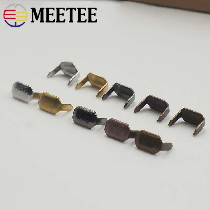 Meetee 8 мм 20/40 шт. металлическое приспособление в когтерезка кольцо Медь Сумочка с
