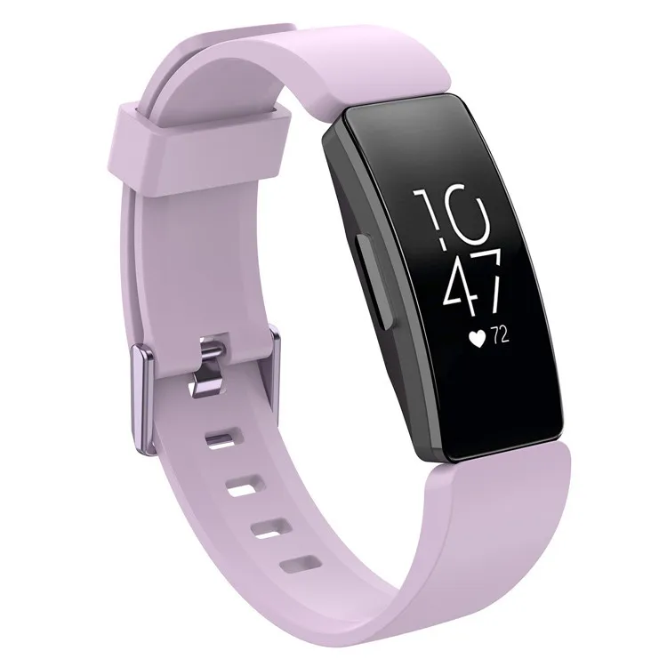 light purple 1 шт. сменный ремешок для часов Силиконовый Браслет для Fitbit Inspire/Inspire HR трекер активности Smartwatch - Цвет: light purple