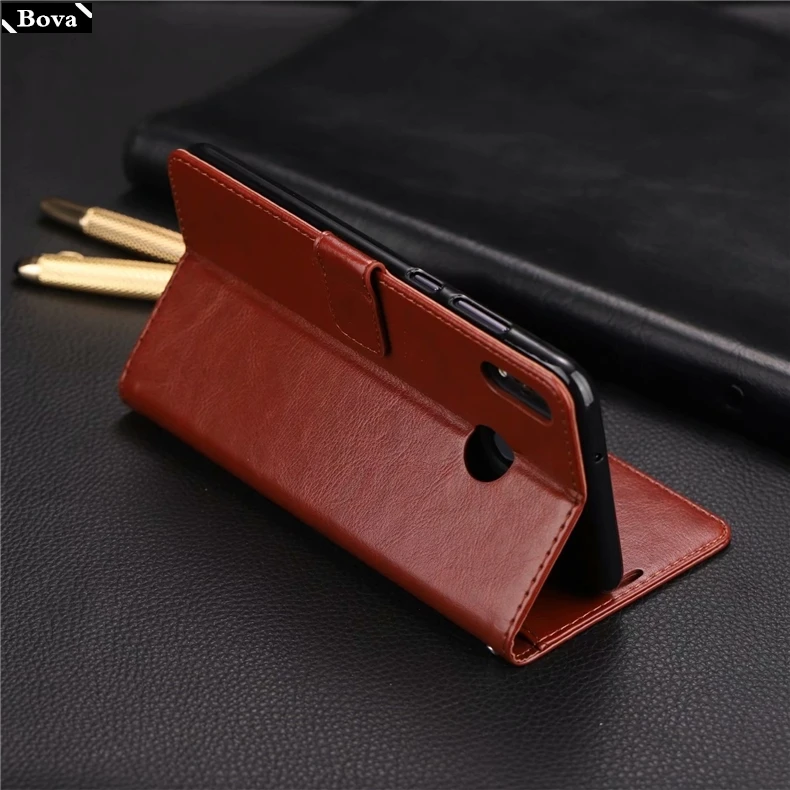 Фото Чехол-книжка с отделениями для карт, кожаный для Huawei Honor 8X Max №5