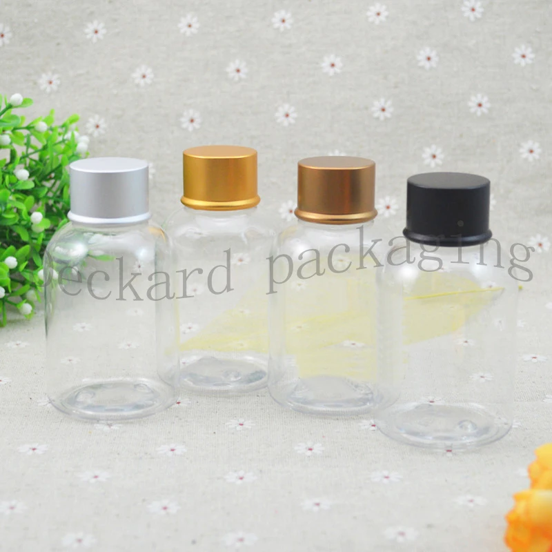 50pcs 100ml Plastic Cosmetic Water Bottle Refillable Shampoo Lotion Container Empty Essential Oil Drop Bottles Travel set