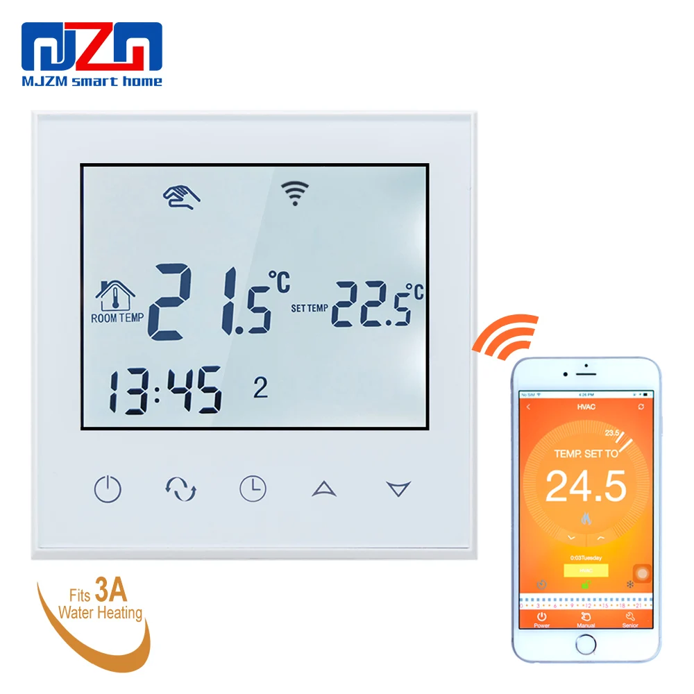 MJZM 3A03-2-WiFi Smart LCD Touch Screen Thermostat Week Programmable Underfloor Temperature Controller Water Heating | Инструменты