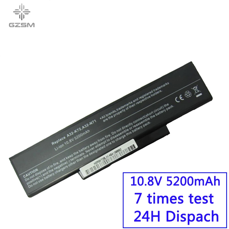 GZSM ноутбук батарея A32-K72 для Asus A32-N71 K72DR батарея для ноутбука K72D K72JR K73 батареи K73SV K73S K73E N73SV батарея