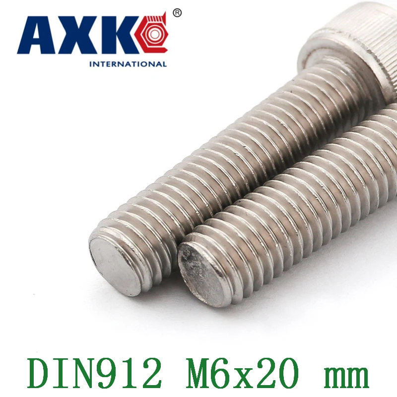 AXK Din912 M6x20 Mm M6 * 20 304 нержавеющая сталь распродажа Vis Бесплатная доставка 30 шт./лот