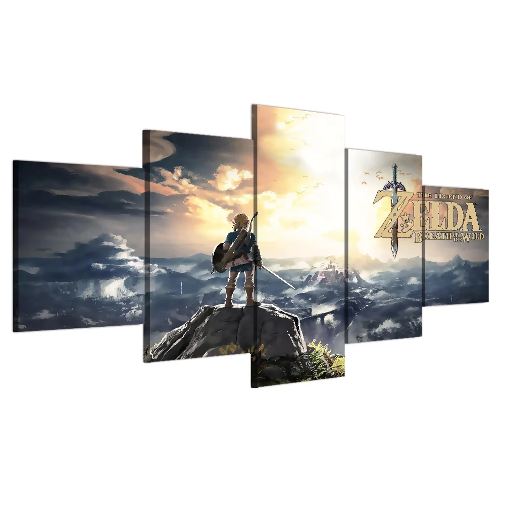 Современная картина HD 5 шт. с игрой &quotLegend of Zelda&quot Картина на холсте домашний декор