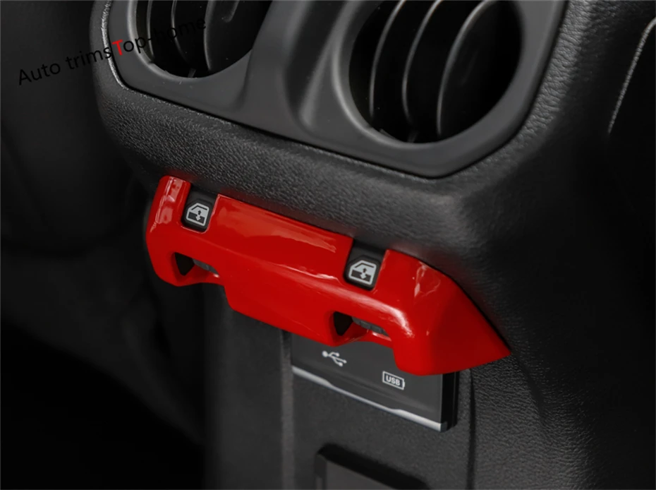Yimaautotrims Rear Row Seat Window Switch Cover Trim For Jeep Wrangler JL 4 Door Model 2018 2019 2020 ABS Colorful Interior | Автомобили и