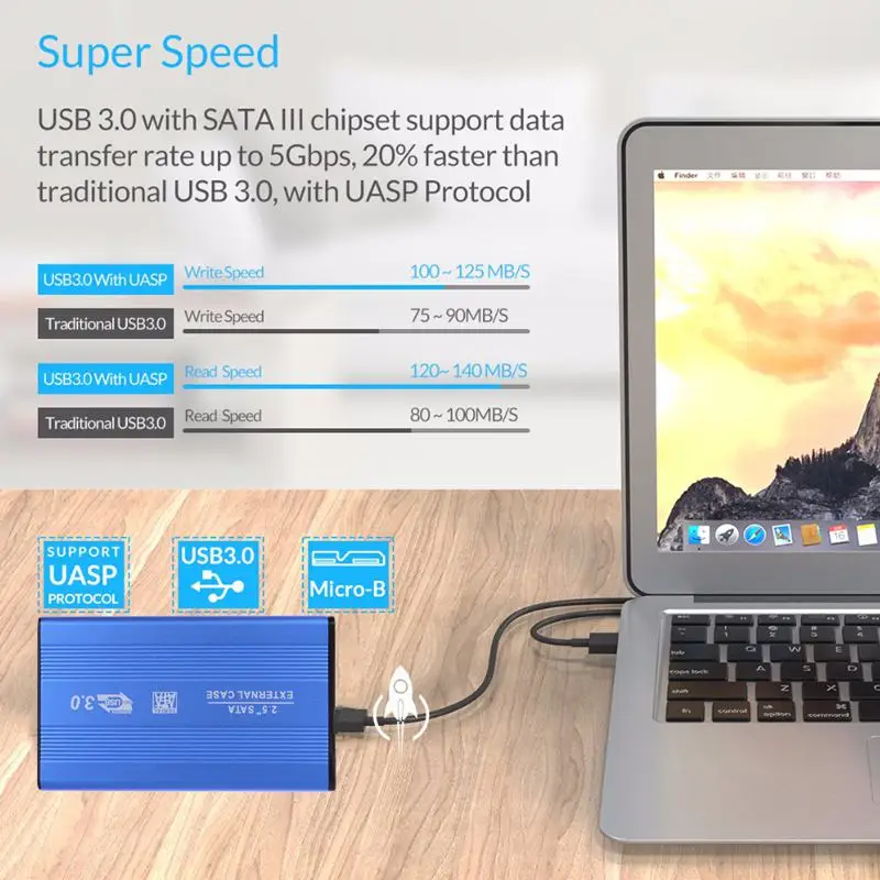 2 5 дюйма коробка SATA ТБ внешний корпус мобильный диск USB 0 HDD жесткий чехол для