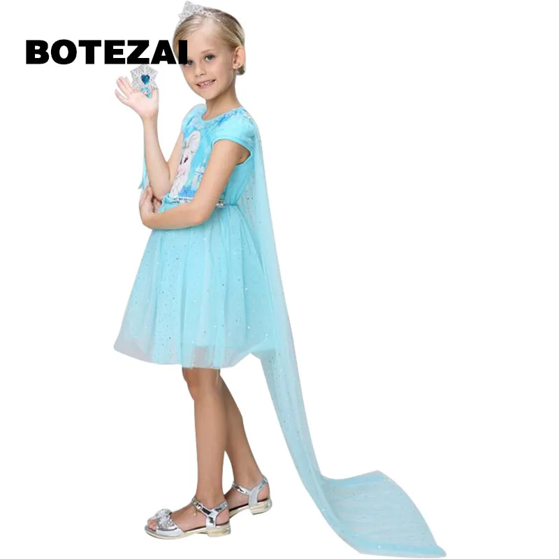 Новые платья с героями мультфильмов для девочек детские летние принцессы