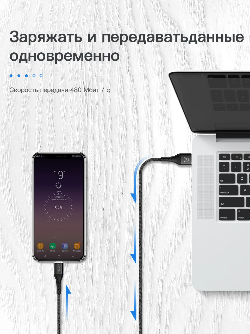 KUULAA Магнитный кабель type-C USB Быстрая Зарядка адаптер для samsung Xiaomi Mi 8 9 huawei зарядное устройство магнит type C зарядка USB C шнур